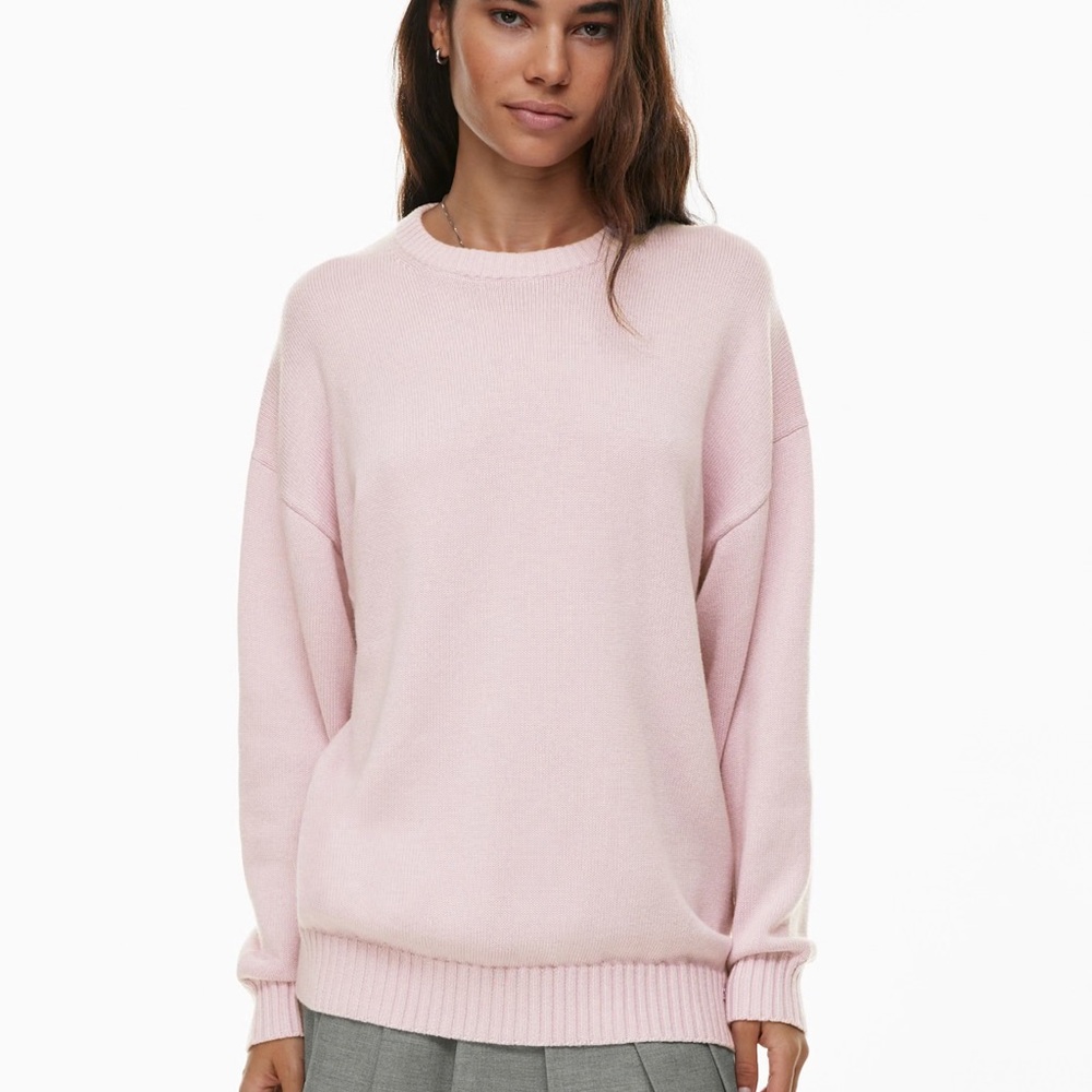 Aritzia Pink Crew Neck Sweater